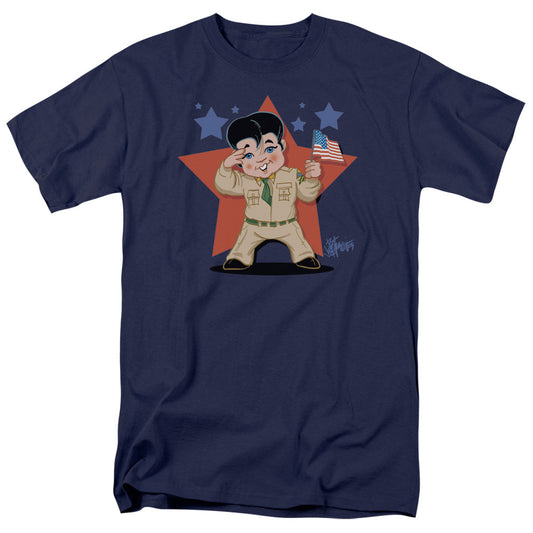 Elvis Presley Lil G I Mens T Shirt Navy Officially Licensed