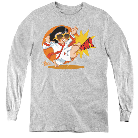 Elvis Presley Karate King Long Sleeve Kids Youth T Shirt Athletic Heather Officially Licensed