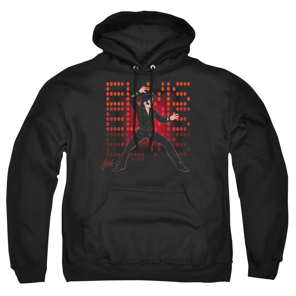Elvis Presley 69 Anime Mens Hoodie Black Officially Licensed
