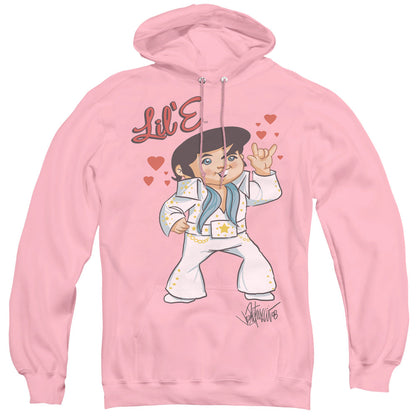Elvis Presley Lil E Mens Hoodie Pink Officially Licensed