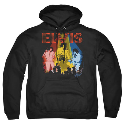 Elvis Presley Vegas Remembered Mens Hoodie Black Officially Licensed