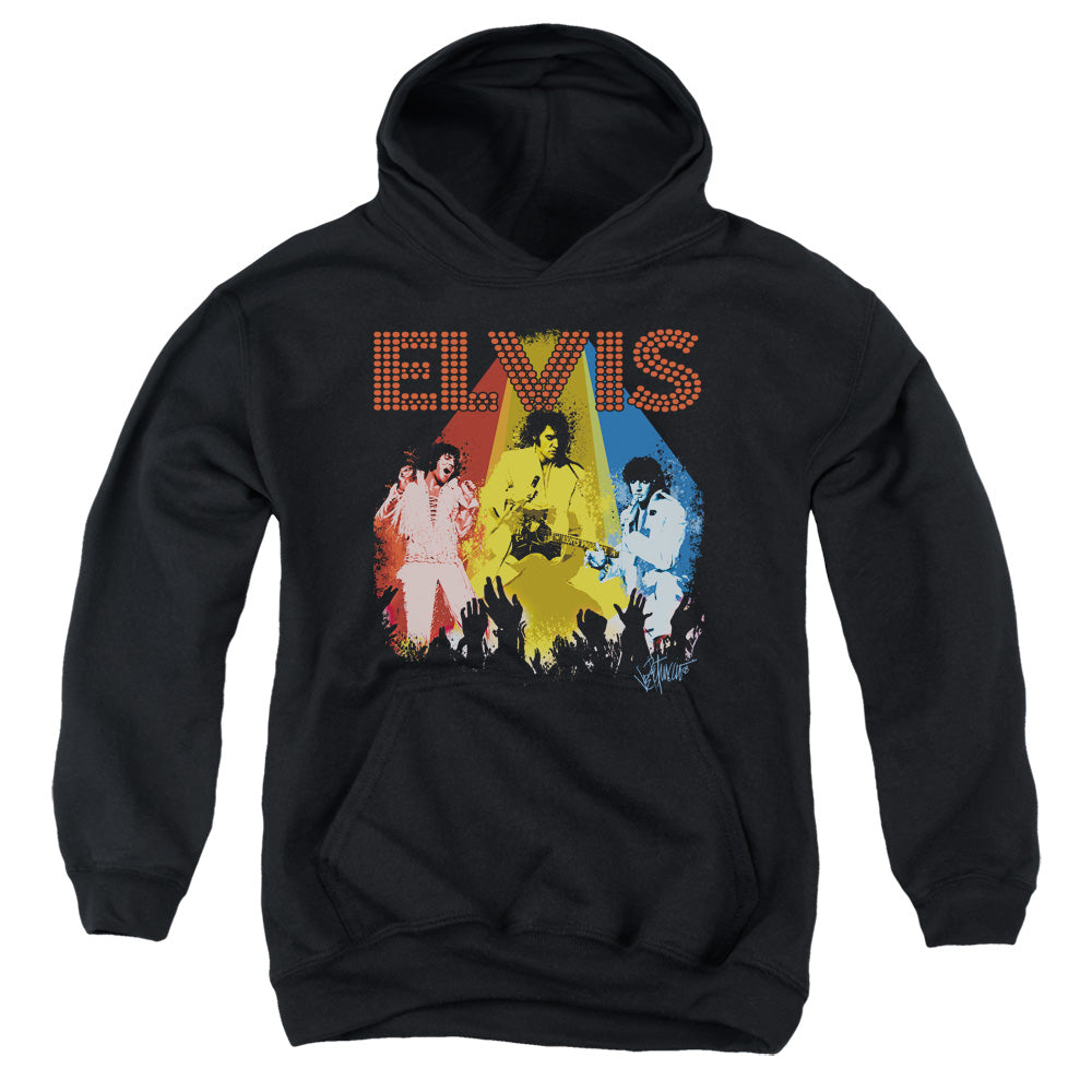 Elvis Presley Vegas Remembered Kids Youth Hoodie Black Officially Licensed