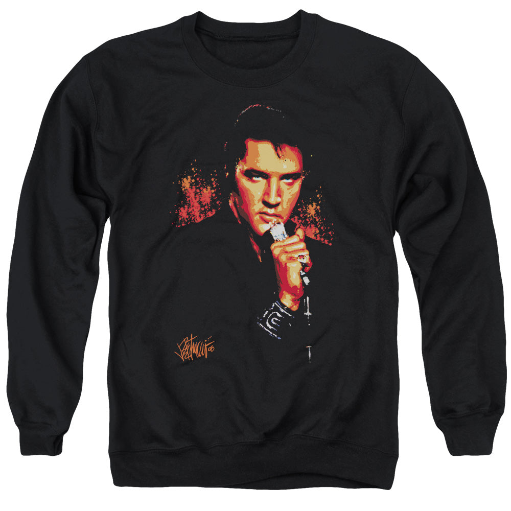 Elvis Presley Trouble Mens Crewneck Sweatshirt Black