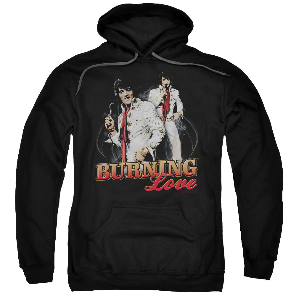 Elvis Presley Burning Love Mens Hoodie Black Officially Licensed