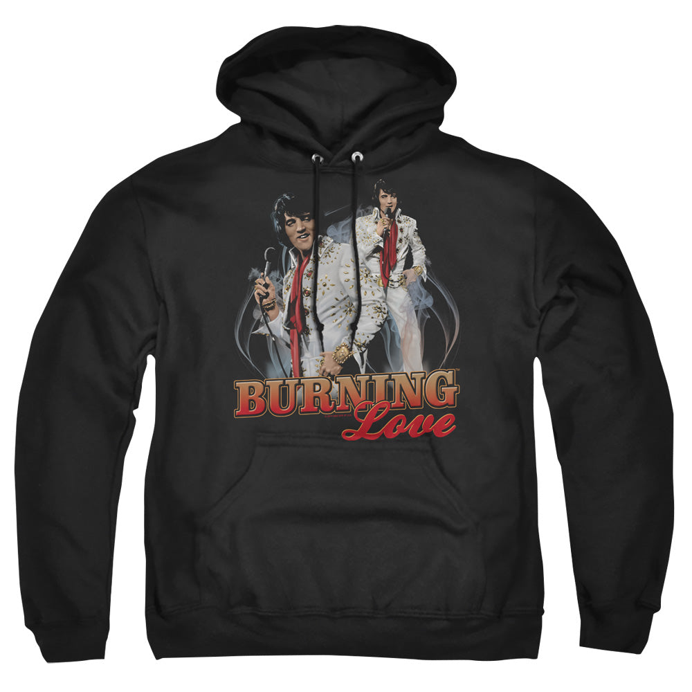 Elvis Presley Burning Love Mens Hoodie Black Officially Licensed