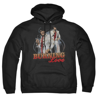 Elvis Presley Burning Love Mens Hoodie Black Officially Licensed