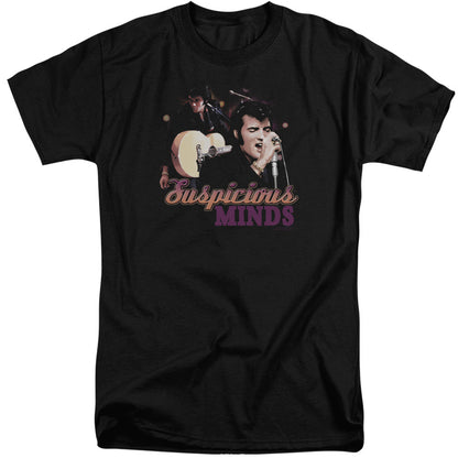 Elvis Presley Suspicious Minds Mens Tall T Shirt Black Officially Licensed