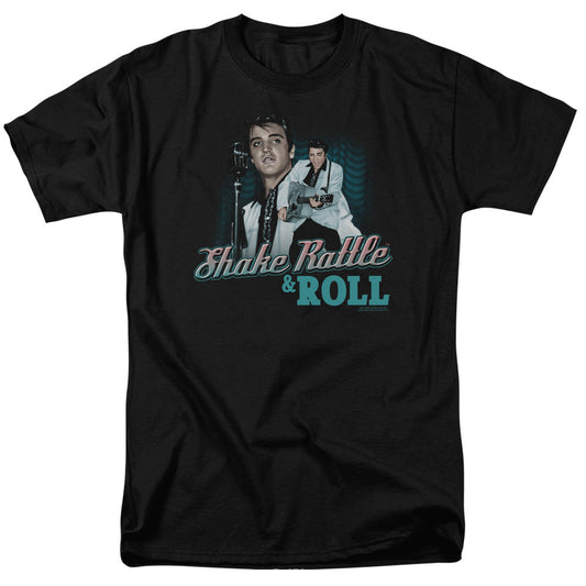 Elvis Presley Shake Rattle & Roll Mens T Shirt Black Officially Licensed