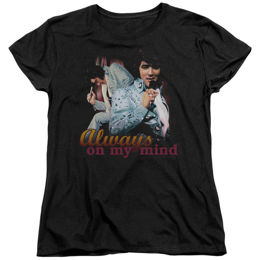 Elvis Presley Always on My Mind Womens T Shirt Black Officially Licensed