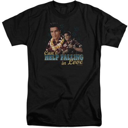 Elvis Presley Cant Help Falling Mens Tall T Shirt Black Officially Licensed