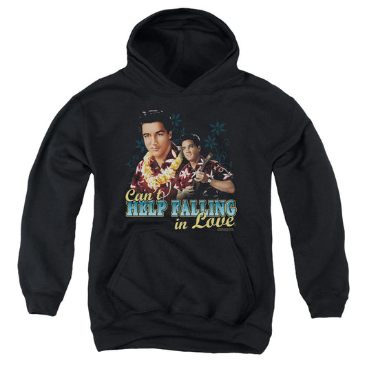 Elvis Presley Cant Help Falling Kids Youth Hoodie Black Officially Licensed