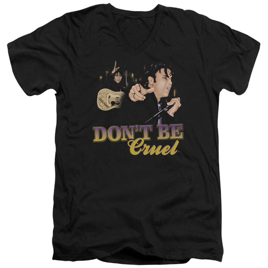 Elvis Presley Dont Be Cruel Mens Slim Fit V-Neck T Shirt Black Officially Licensed