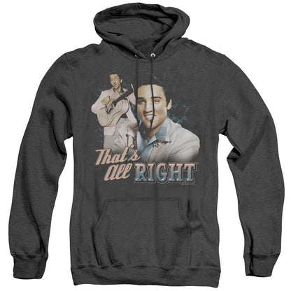 Elvis Presley Thats All Right Heather Mens Hoodie Black Officially Licensed