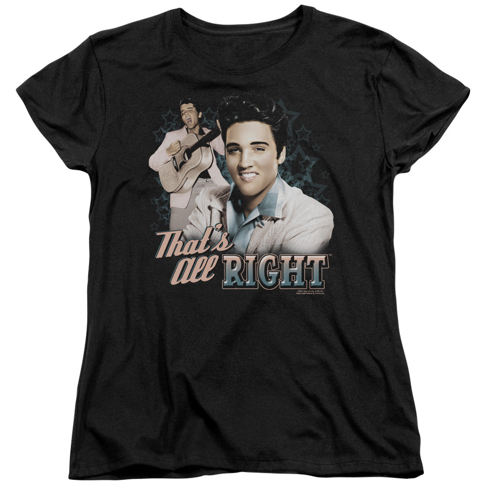 Elvis Presley Thats All Right Womens T Shirt Black Officially Licensed