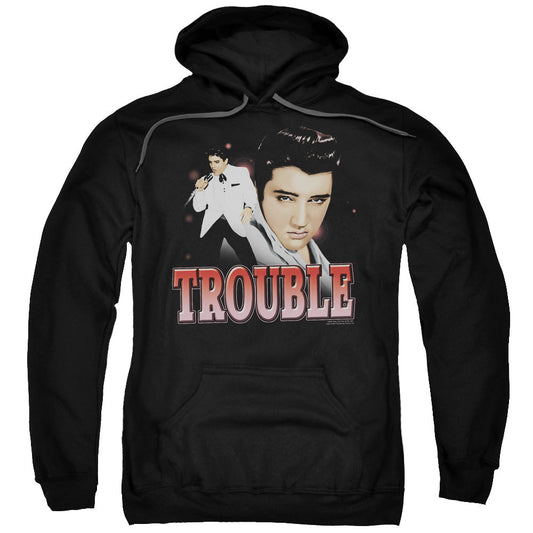 Elvis Presley Trouble Mens Hoodie Black Officially Licensed