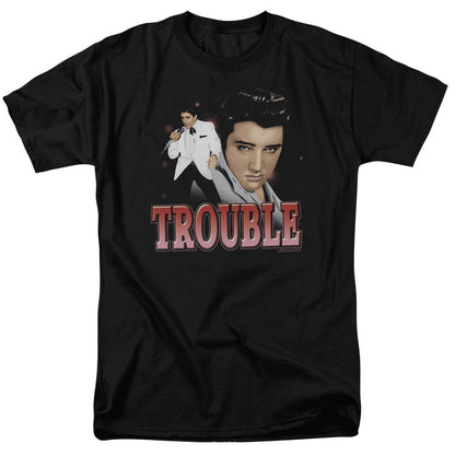 Elvis Presley Trouble Mens T Shirt Black Officially Licensed