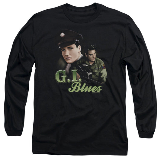 Elvis Presley G I Blues Mens Long Sleeve Shirt Black Officially Licensed Officially Licensed