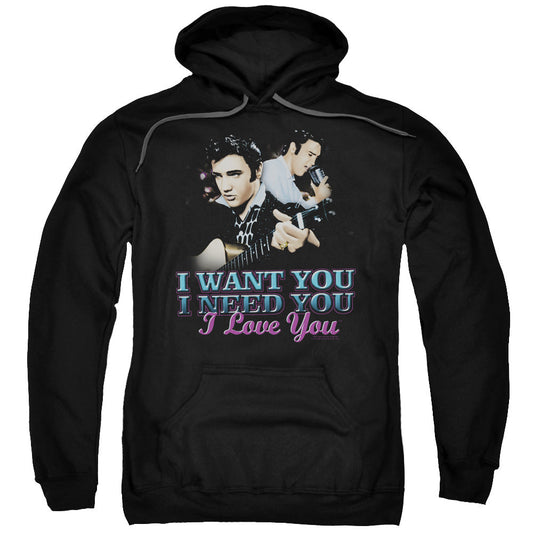Elvis Presley I Want You Mens Hoodie Black Officially Licensed