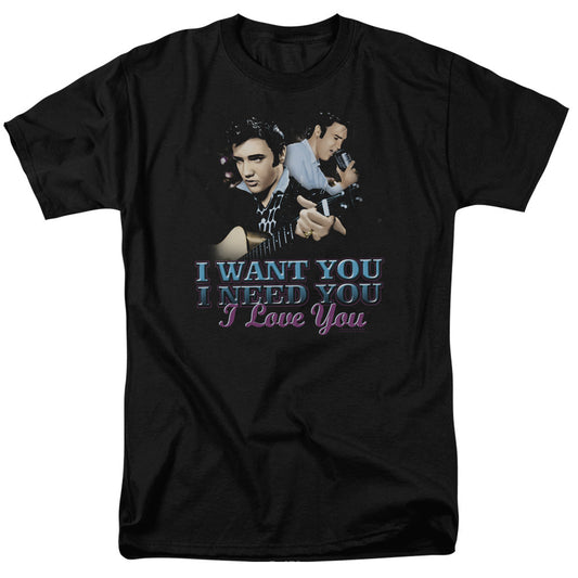 Elvis Presley I Want You Mens T Shirt Black Officially Licensed