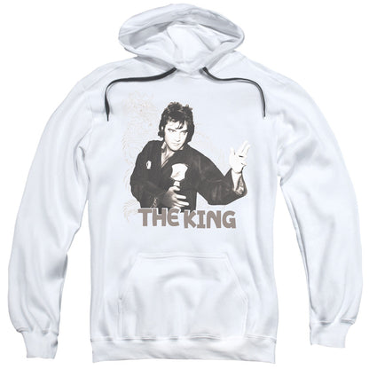Elvis Presley Fighting King Mens Hoodie White Officially Licensed