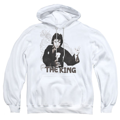 Elvis Presley Fighting King Mens Hoodie White Officially Licensed