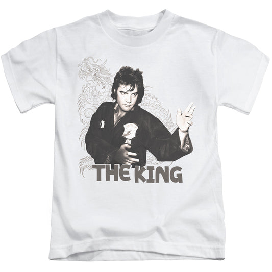Elvis Presley Fighting King Juvenile Kids Youth T Shirt White Officially Licensed