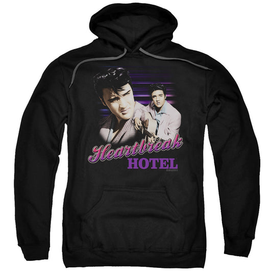 Elvis Presley Heartbreak Hotel Mens Hoodie Black Officially Licensed