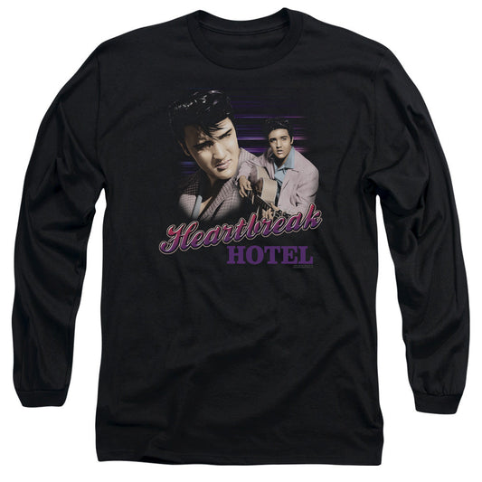 Elvis Presley Heartbreak Hotel Mens Long Sleeve Shirt Black Officially Licensed Officially Licensed