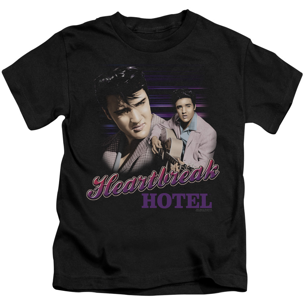Elvis Presley Heartbreak Hotel Juvenile Kids Youth T Shirt Black Officially Licensed