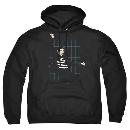Elvis Presley Blue Bars Mens Hoodie Black Officially Licensed