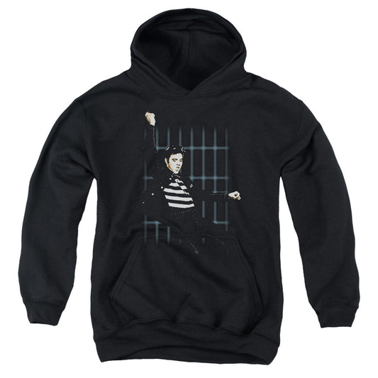 Elvis Presley Blue Bars Kids Youth Hoodie Black Officially Licensed