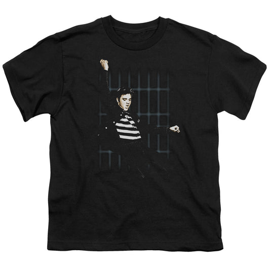 Elvis Presley Blue Bars Kids Youth T Shirt Black Officially Licensed