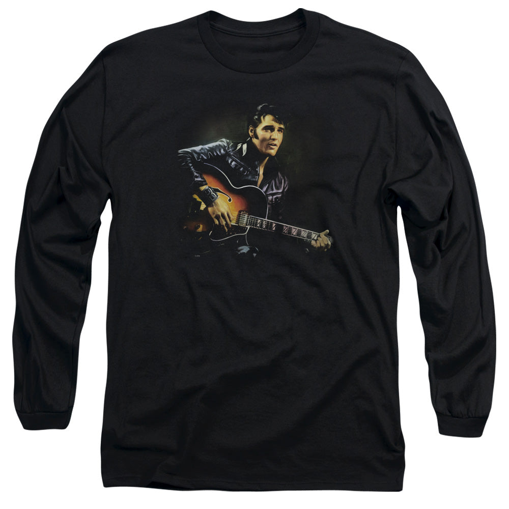 Elvis Presley 1968 Mens Long Sleeve Shirt Black Officially Licensed Officially Licensed