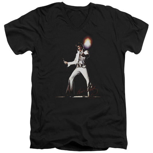 Elvis Presley Glorious Mens Slim Fit V-Neck T Shirt Black Officially Licensed