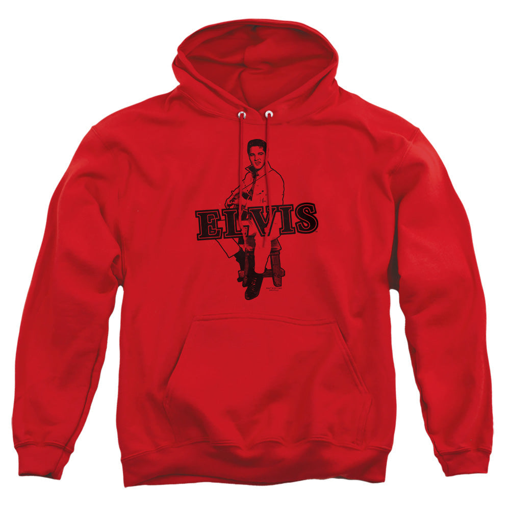 Elvis Presley Jamming Mens Hoodie Red Officially Licensed
