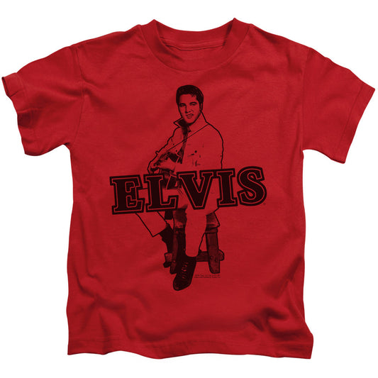 Elvis Presley Jamming Juvenile Kids Youth T Shirt Red Officially Licensed