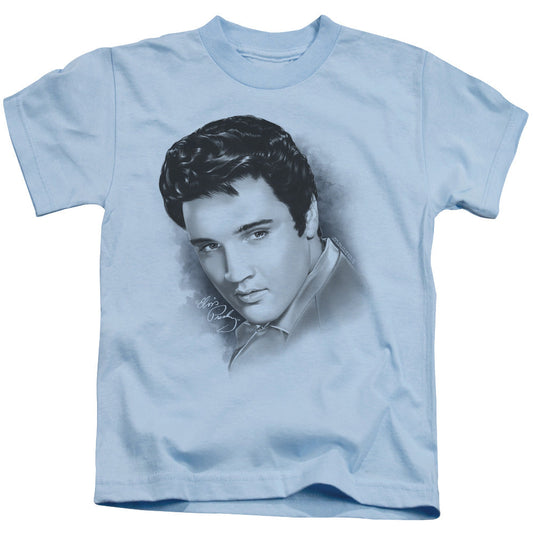 Elvis Presley Dreamy Juvenile Kids Youth T Shirt Light Blue Officially Licensed