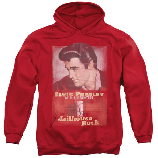 Elvis Presley Jailhouse Rock Poster Mens Hoodie Red Officially Licensed