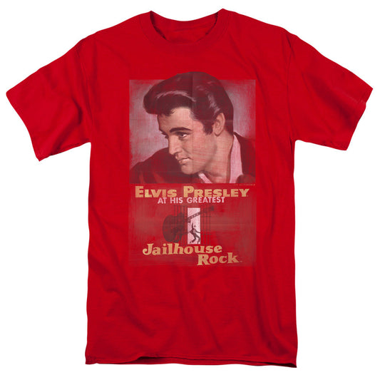 Elvis Presley Jailhouse Rock Poster Mens T Shirt Red Officially Licensed