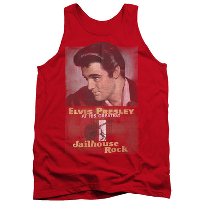 Elvis Presley Jailhouse Rock Poster Mens Tank Top Shirt Red Officially Licensed