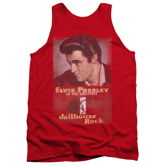 Elvis Presley Jailhouse Rock Poster Mens Tank Top Shirt Red Officially Licensed