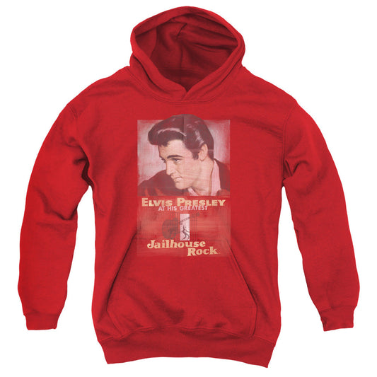 Elvis Presley Jailhouse Rock Poster Kids Youth Hoodie Red Officially Licensed