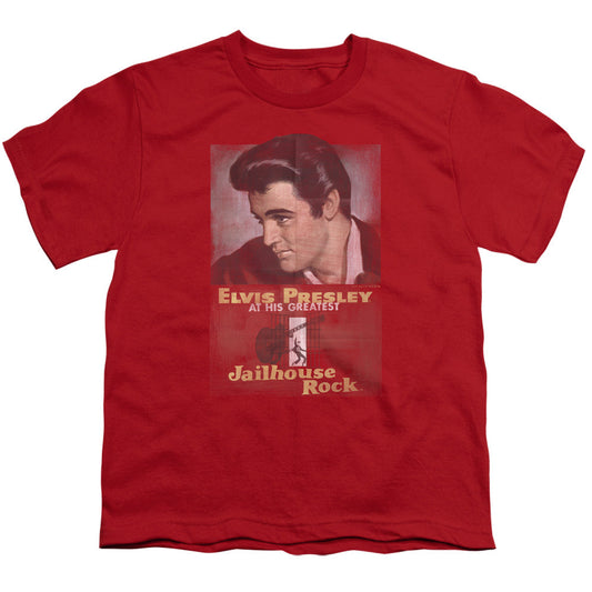 Elvis Presley Jailhouse Rock Poster Kids Youth T Shirt Red Officially Licensed