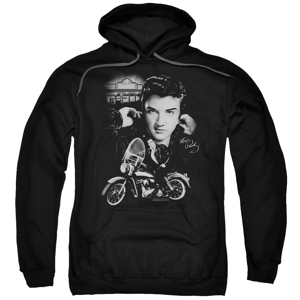 Elvis Presley The King Rides Again Mens Hoodie Black Officially Licensed