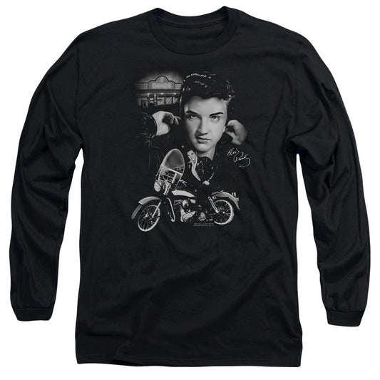 Elvis Presley The King Rides Again Mens Long Sleeve Shirt Black Officially Licensed Officially Licensed