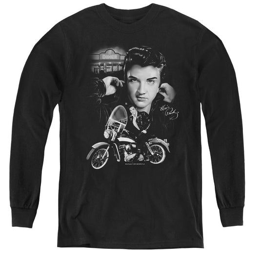 Elvis Presley the King Rides Again Long Sleeve Kids Youth T Shirt Black Officially Licensed