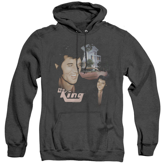 Elvis Presley Home Sweet Home Heather Mens Hoodie Black Officially Licensed