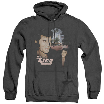 Elvis Presley Home Sweet Home Heather Mens Hoodie Black Officially Licensed