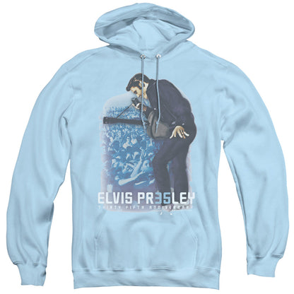 Elvis Presley 35Th Anniversary 3 Mens Hoodie Light Blue Officially Licensed