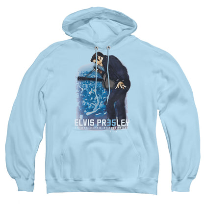 Elvis Presley 35Th Anniversary 3 Mens Hoodie Light Blue Officially Licensed